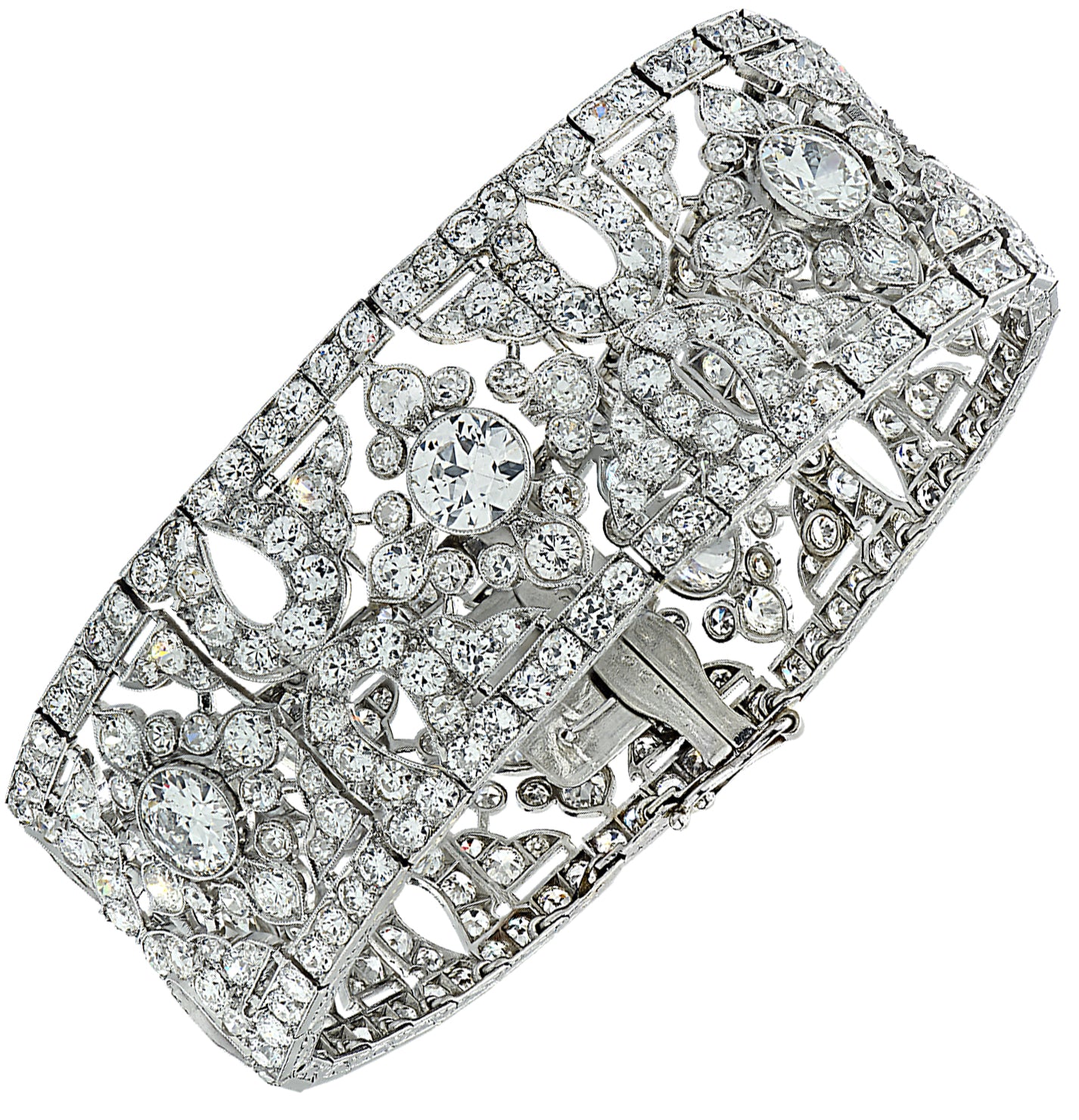 Art Deco Platinum and Diamond Bracelet by Cartier, New York | J.S. Fearnley  | 4611